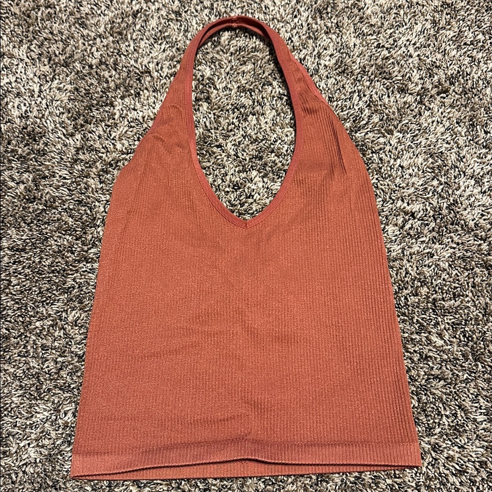 Urban Outfitters Terracotta Ribbed Top